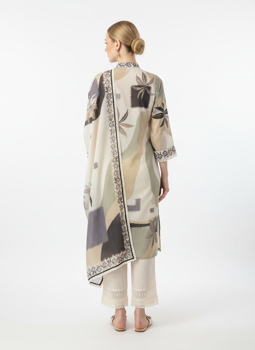 Elegant Printed Kurta Set for Women with Dupatta & Palazzo – Premium Soft Fabric Ethnic Wear