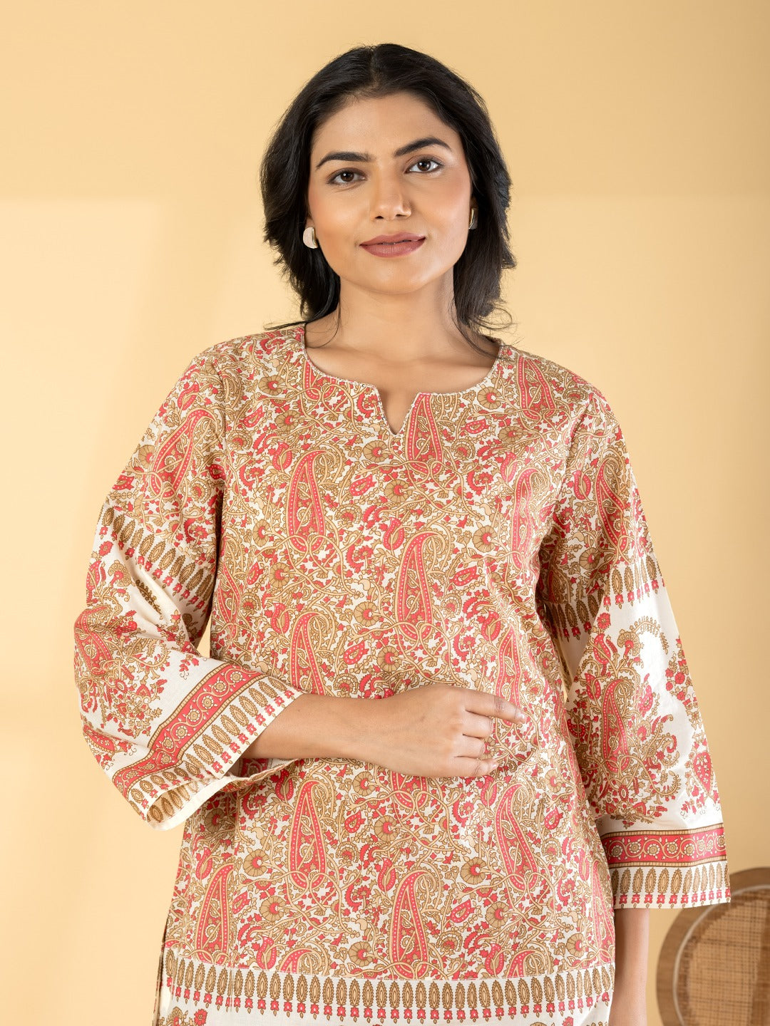 Women Printed Kurta & Pant Set | Ethnic Cotton Co-Ord Set | Straight Fit Kurti with Palazzo Pants