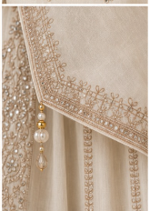 La Qayara Ivory Elegance Embroidered Kurta Set with Sharara & Dupatta | Premium Festive Wear for Women