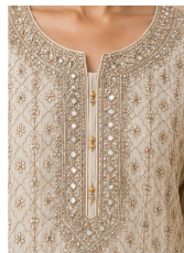 La Qayara Ivory Elegance Embroidered Kurta Set with Sharara & Dupatta | Premium Festive Wear for Women